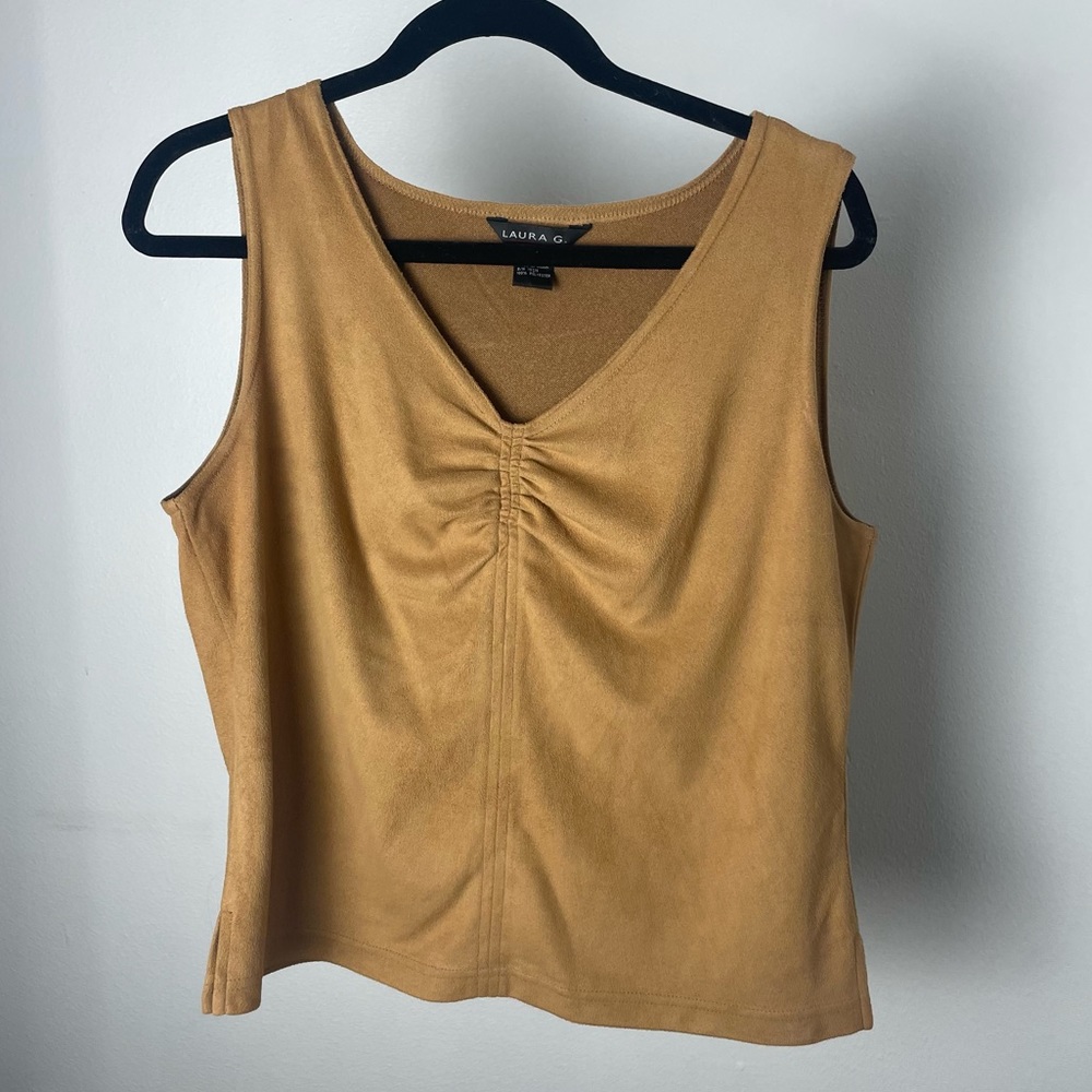 Laura G Scrunched Detail Tank Top